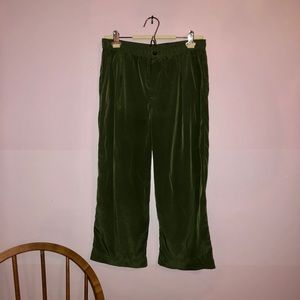 J crew forest green silky culottes